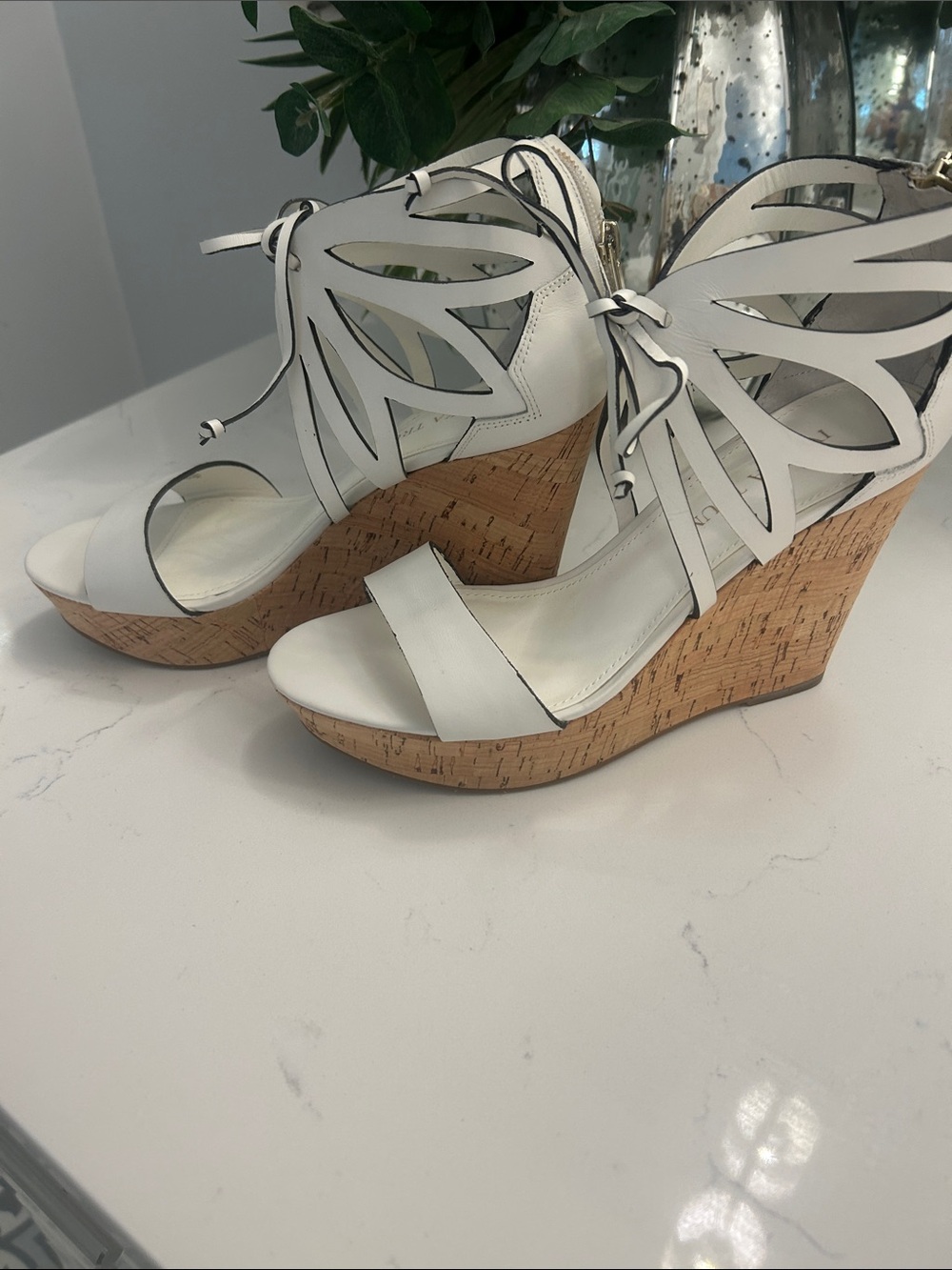 Ivanka Trump White Hopela Wedges
